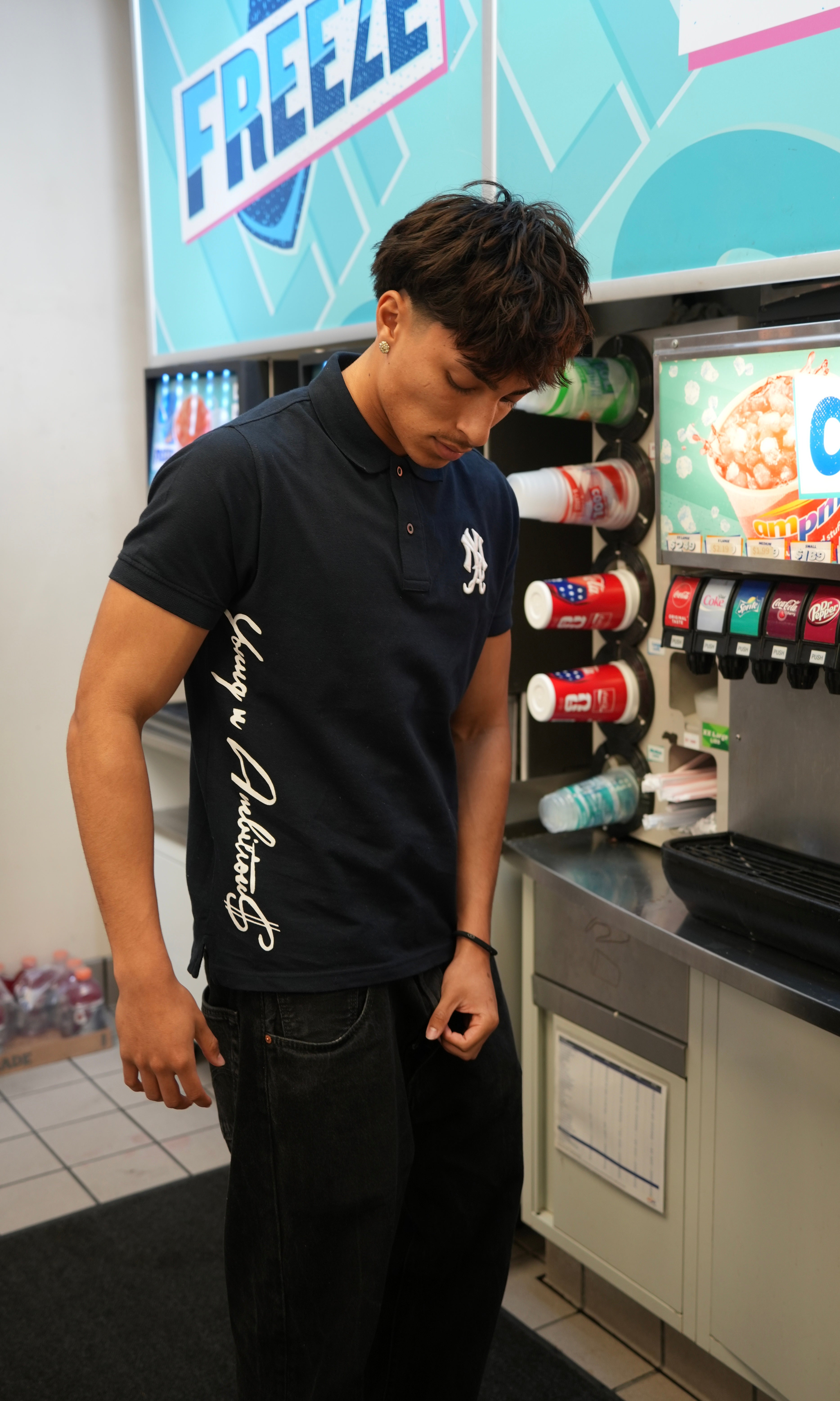 Navy Blue YNA Polo