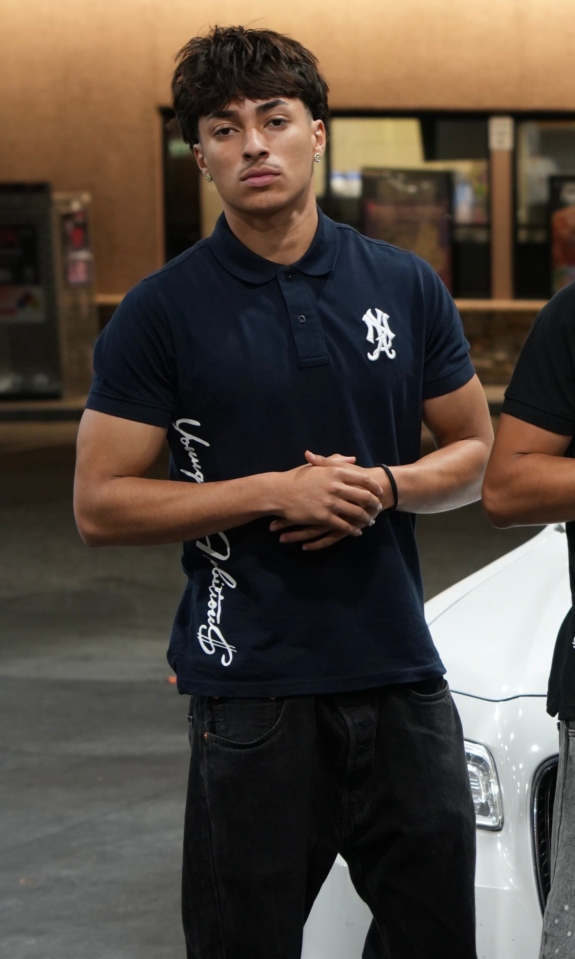 Navy Blue YNA Polo