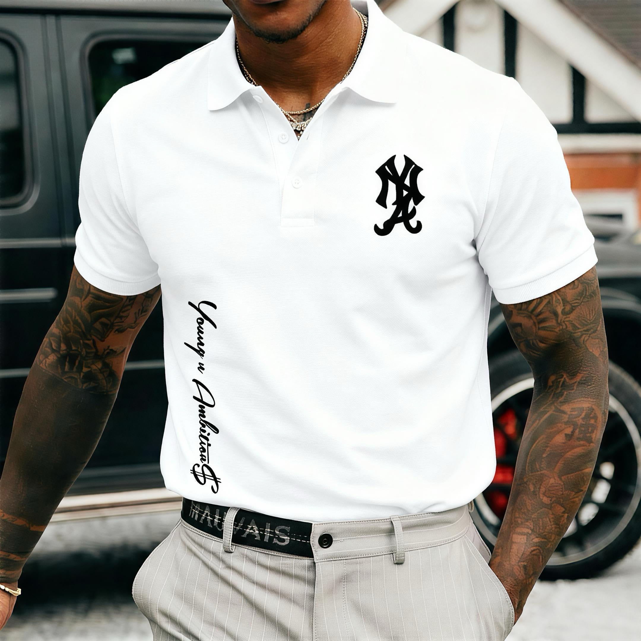 White YNA Polo